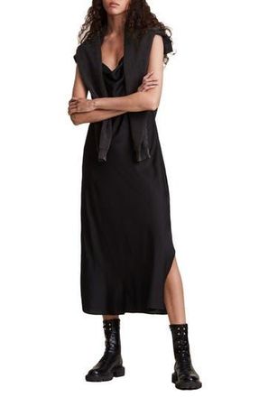 AllSaints Hadley Slipdress in Black at Nordstrom Rack, Size 4 Us / 8 Uk