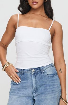 Princess Polly Race My Mind Ruched Top in White at Nordstrom, Size 12