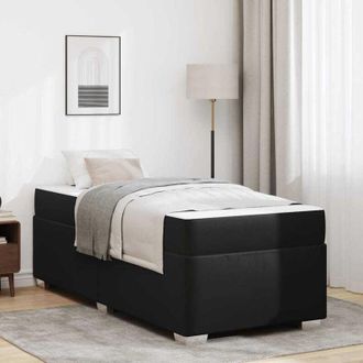 vidaXL Estructura De Cama Negro 100 X 200 Cm Cuero Sint&eacute;tico Vidaxl