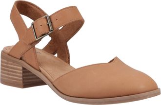 Toms Jaclyn Leer Dames Bruin Suiker Ronde Slingback Schoenen
