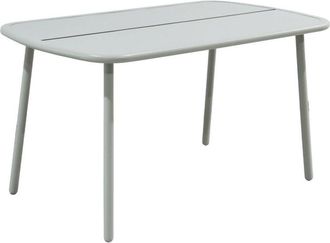 Sweeek Aluminium garden table seats 4-6 grey 140x80x74.5 cm - Avelia
