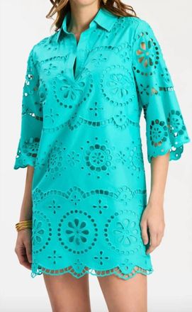 Tyler B&ouml;e Penny Eyelet Tunic Dress In Ceramic