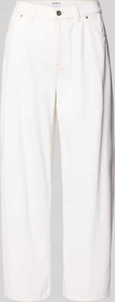 Jake*s Casual Barrel Jeans mit Eingrifftaschen in Offwhite, Gr&ouml;&szlig;e 34