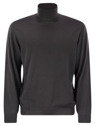 Fedeli Superfine Wollschildkragenpullover -Derby