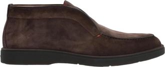 Santoni Stijlvolle Mocassins - Heren - Sneakers - Bruin - 39 EU - Leer - Schoenen