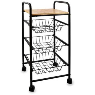 Quid Verdulero Square 3 Cestas 34x34x76 Cm, Verdulero Square 3 Cestas 34 X 34 X 76 Cmfabricado En Metal De Alta Calidadf&aacute;cil Montajeincluye Ruedasmedidas: 