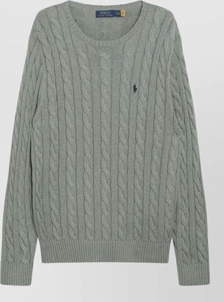 Polo Ralph Lauren cable knit sweater ribbed cuffs hem