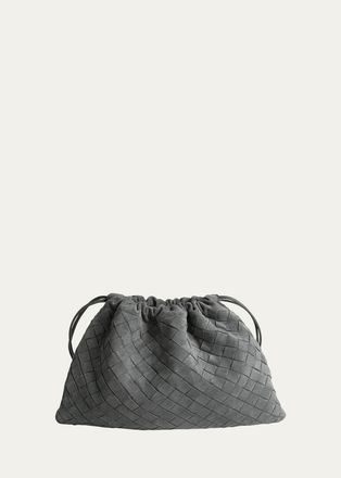Bottega Veneta Suede Drawstring Pouch Clutch Bag