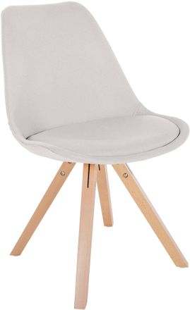 Clp Silla De Sal&oacute;n Sofia Tapizada En Tela Crema Natural (cuadrado)