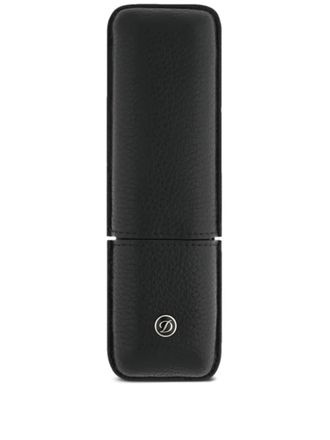 S.T. Dupont logo-plaque cigar holder - Black