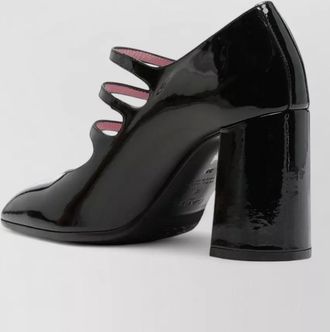 Carel patent leather triple-strap pumps
