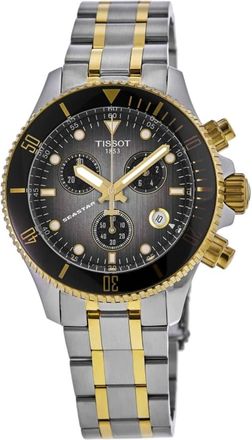 Tissot Seastar 1000 Chronograph 38mm Grey Dial Two-Tone Stainless Steel Mens Watch T120.217.22.061.00