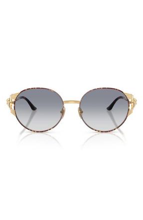 Versace 54mm Round Sunglasses in Gold Versace/Havana/Blue at Nordstrom