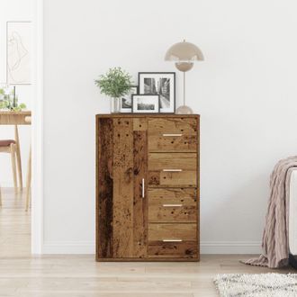 Berkfield Home Sideboard Old Wood 60x31x84 cm Engineered Wood in Brown | Size: 60 x 31 x 84 cm
