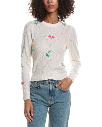 Brodie Lightweight Floral Cashmere Sweater