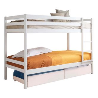 Muemue Litera + 2 cajones madera blanco 90x190/90x190cm