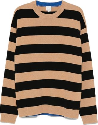 Paul Smith Maglione in lana a righe - Marrone