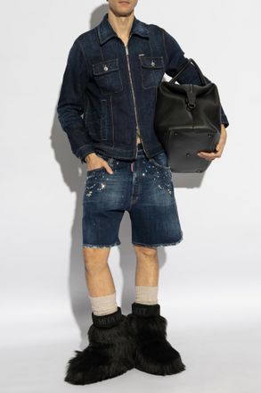 Dsquared2 Shorts With Stones, Mens, Navy Blue