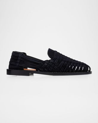 Brunello Cucinelli Men & apos;s Woven Suede Sandals