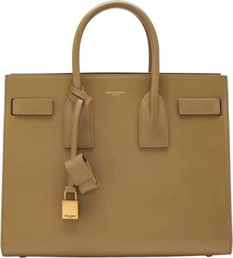 Saint Laurent Tassen, Dames, Groen, ONE Size, Leer, Sac De Jour Small