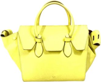 Celine Tweedehands leren schoudertassen - Dames - Vintage Handtas - Geel - ONE Size - Vintage