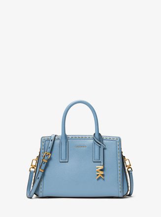 Michael Kors Laila Small Studded Leather Satchel