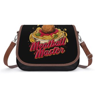 Generic Meatball Master Pasta Food Spaghetti Womens Crossbody Bag Fashion Shoulder Handbags Message Tote Bag with Adjustable Strap