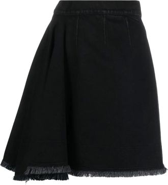 Alexander McQueen Rok met A-lijn - Zwart