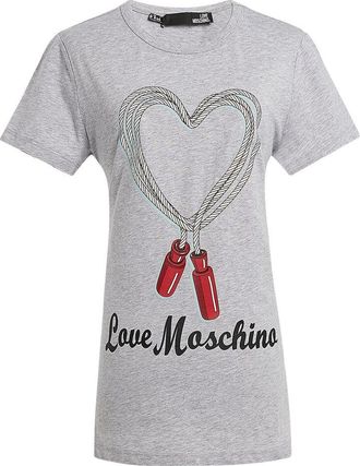 Moschino Love Moschino Grey Skipping Rope T-Shirt Size L