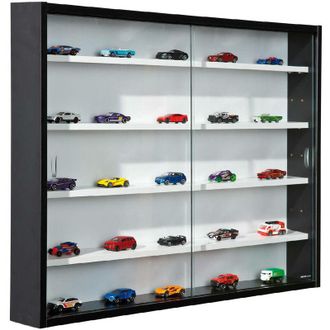 Dmora Vitrine Suspendue Avec &Eacute;tag&egrave;res Int&eacute;rieures, Noir Et Blanc, 10 X 60 X 80 Cm. - Dmora