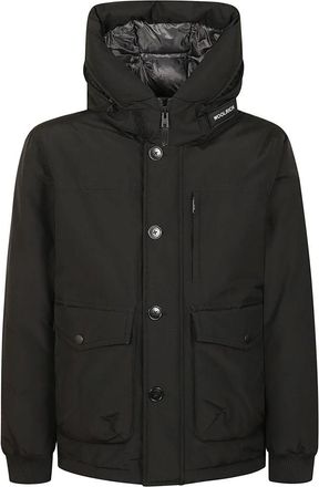 Woolrich Waterdichte Katoenen Bomberjack Zwart - Heren - Winterjassen - Zwart - 2XL - Katoen - Jassen