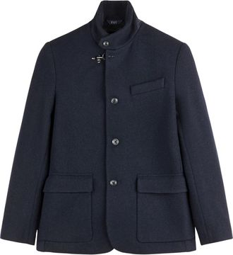 Fay Corto Duty Coat - Heren - Mantel - Blauw - 2XL - Wol - Jassen