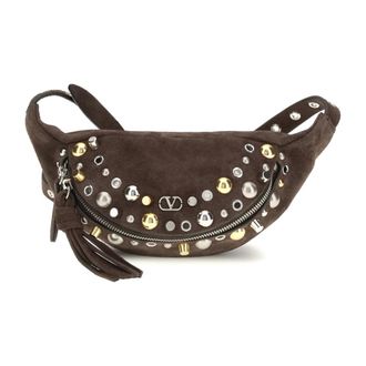Valentino Garavani Nellc&ocirc;te Suede Fanny Pack - Bags - unisex - Marr&oacute;n - ONE SIZE