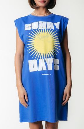 Colourful rebel Sunny Days Padded Dress SL in Blue at Nordstrom, Size X-Small Eu