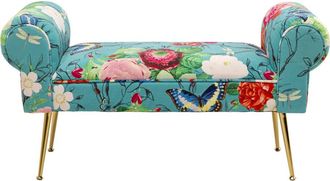 Kare Design Banco wing flower fever azul 100 cm