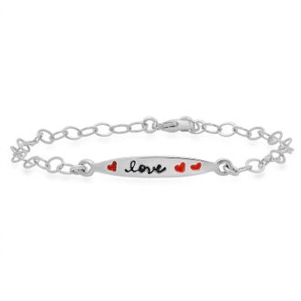 Jessica Elliot Womens Colorful Words Enamel Bracelets - Love In Sterling