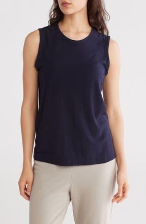 James Perse Slub Cotton Muscle Tank in Blue Oil at Nordstrom Rack, Size 3 (Fits Like 8-10 Us)