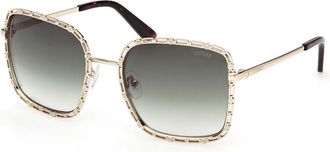 Guess GU00296 32P Womens Sunglasses Gold Size 55