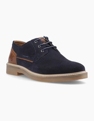 Hush Puppies Mens Hush Puppies Guy Leather Mens Navy Lace-Up Shoes - Size: 11