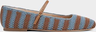 Veronica Beard Ellie Crochet Mary Jane Ballerina Flats
