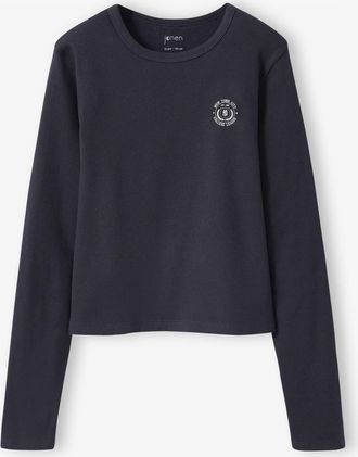 Jonen M&auml;dchen Langarmshirt in Cropped-L&auml;nge JONEN anthrazit