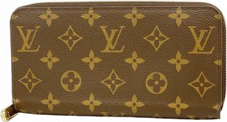 Louis Vuitton Brown Fuchsia Long Wallet (Bi-Fold) (Pre-Owned)