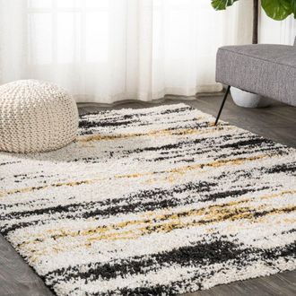 Jonathan Y Designs Nova Modern Bold Strie Shag Area Rug