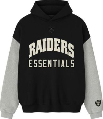 Fear of God x NFL FW25 Raiders Sport Hoodie Black Concrete Heather 192NF256417F