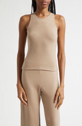 Leset Lauren Scoop Neck Tank in Sable at Nordstrom, Size X-Large