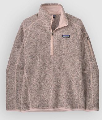 Patagonia Better Sweater 1/4 Half-Zip Felpa in Pile rosa