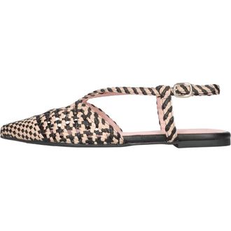 Pretty Ballerinas Pointed Toe Woven Sling Back in Black at Nordstrom, Size 39