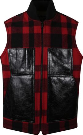 Junya Watanabe Red Black Checked Vest