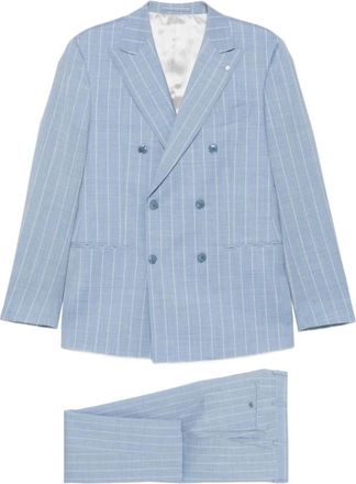 Luigi Bianchi Mantova Hombre, Trajes, Azul, Talla: M