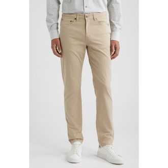 Bugatchi Stretch Cotton Pants in Sand at Nordstrom, Size 42